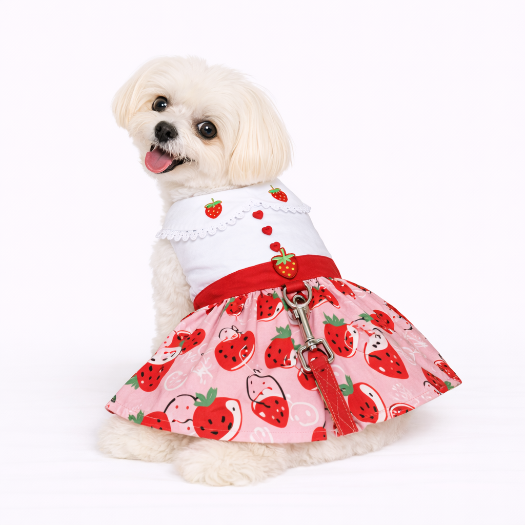 Sweet Patch – Dog Dress with Matching Leash