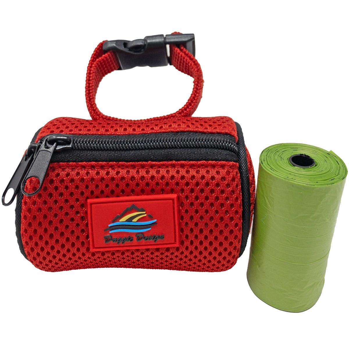 Red Poop Bag Holder