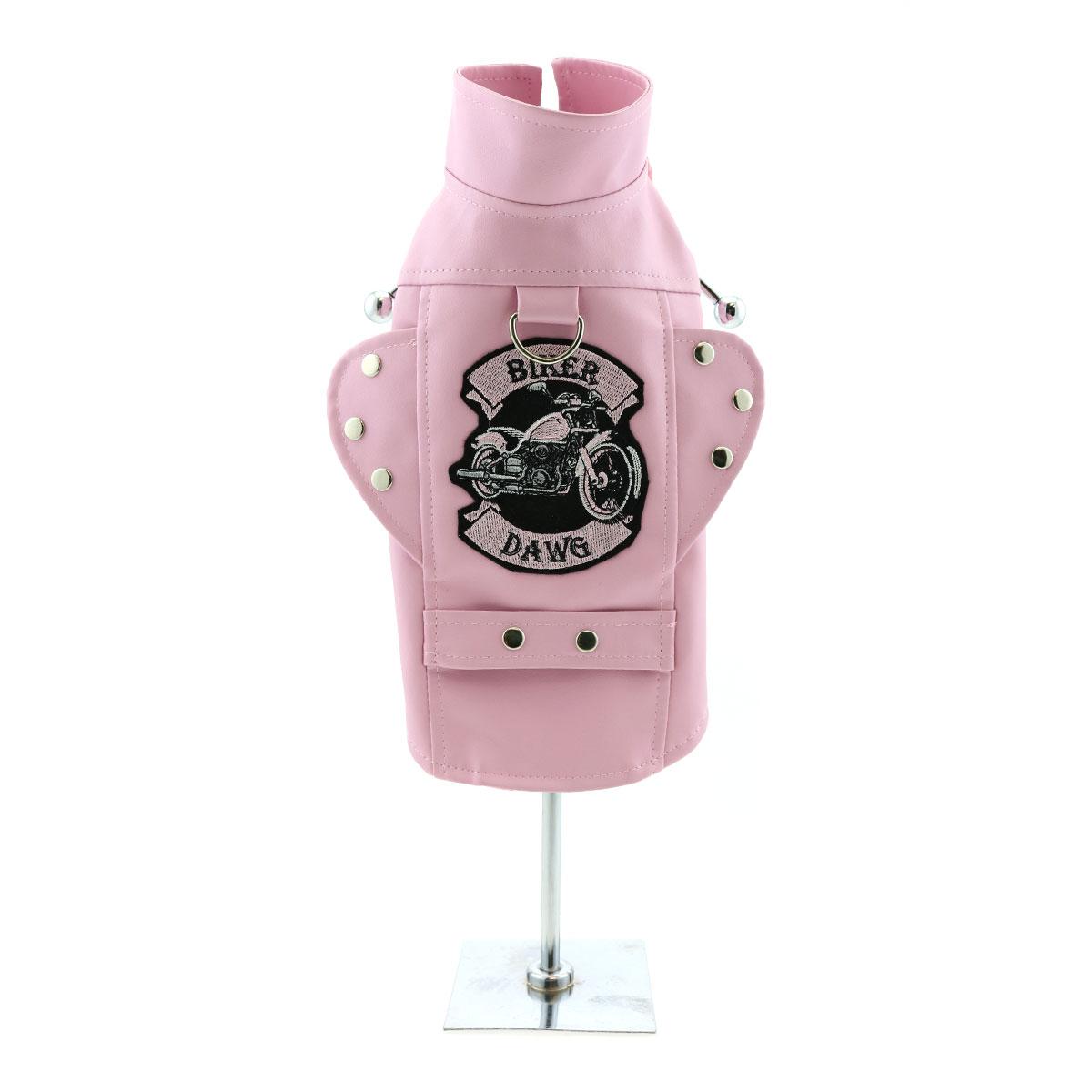 Pink Motorcycle Dog Jacket