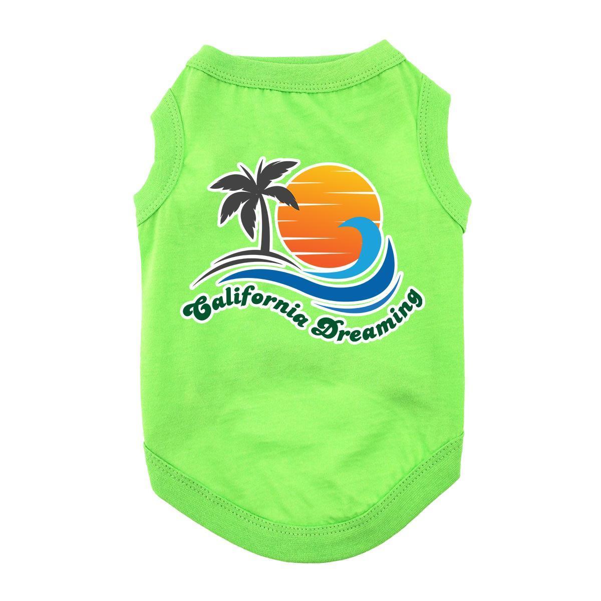 Green California Dreaming Dog Tank