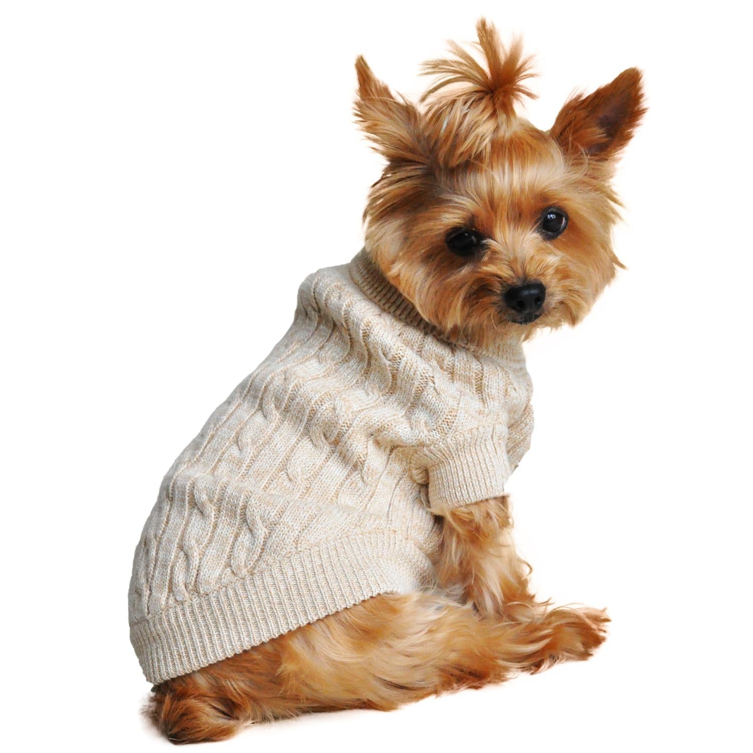 Combed Cotton Knit Dog Sweater (6 Color Options)