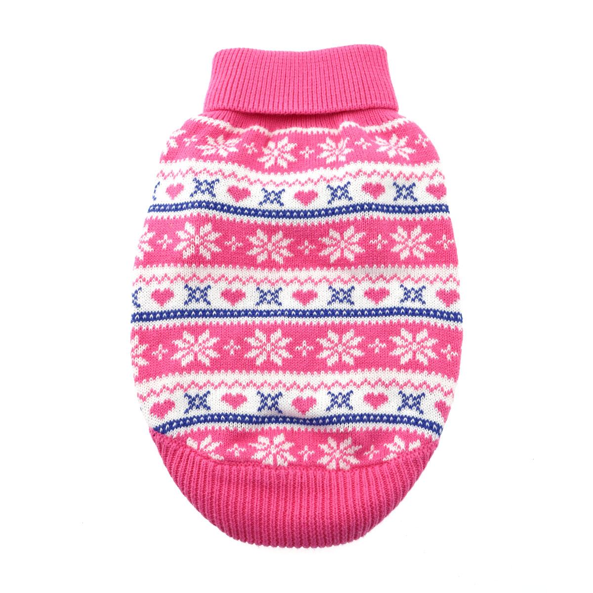 Combed Cotton Snowflake Dog Sweater (2 Color Options)