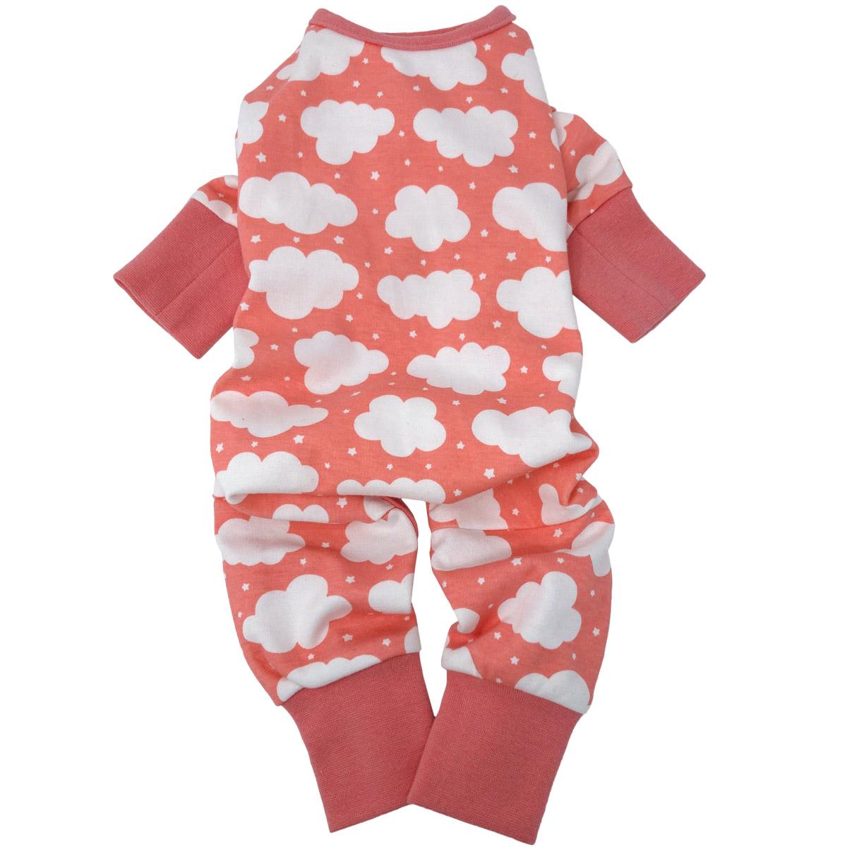 Coral Cloud Dog Pajamas