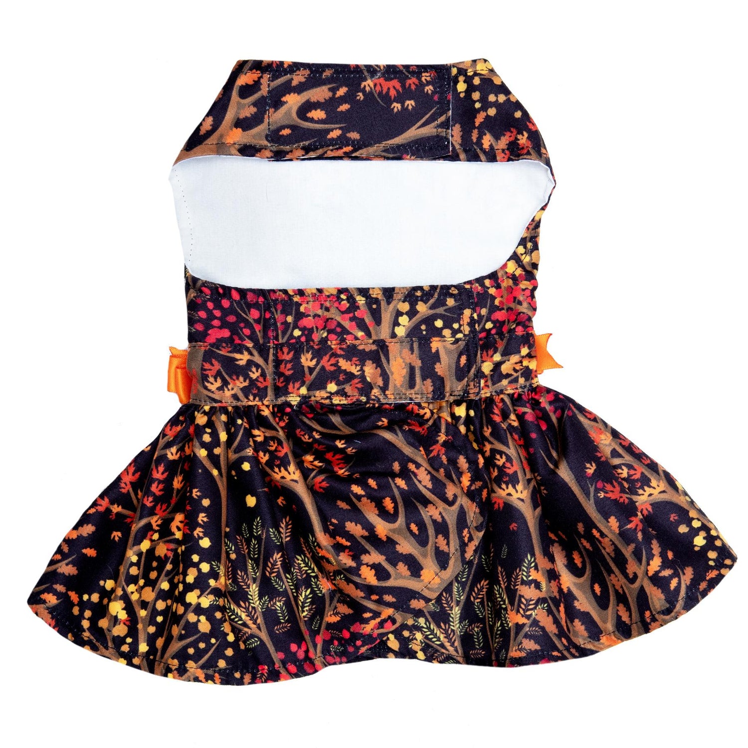 Fall Leaves Dog Harness Dress With Matching Leash
