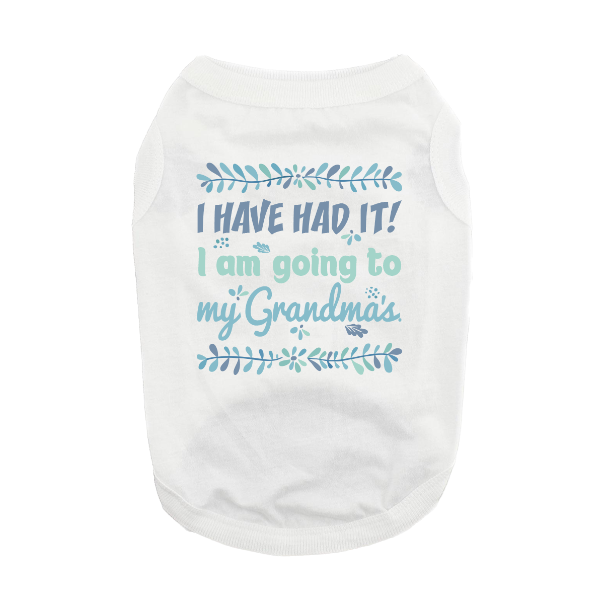 White Going To Grandma's Dog Tank