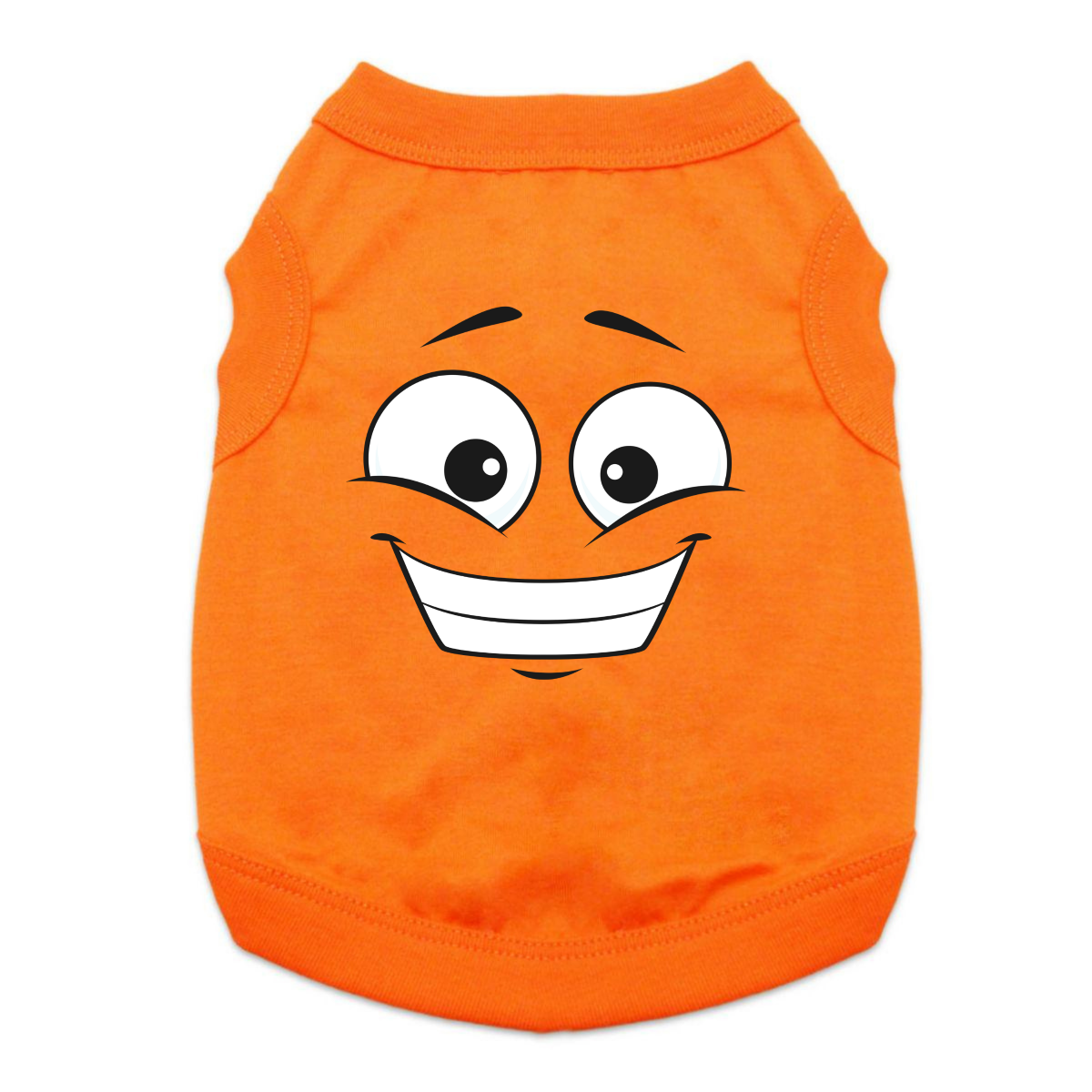 Sunset Orange Happy Face Dog Tank
