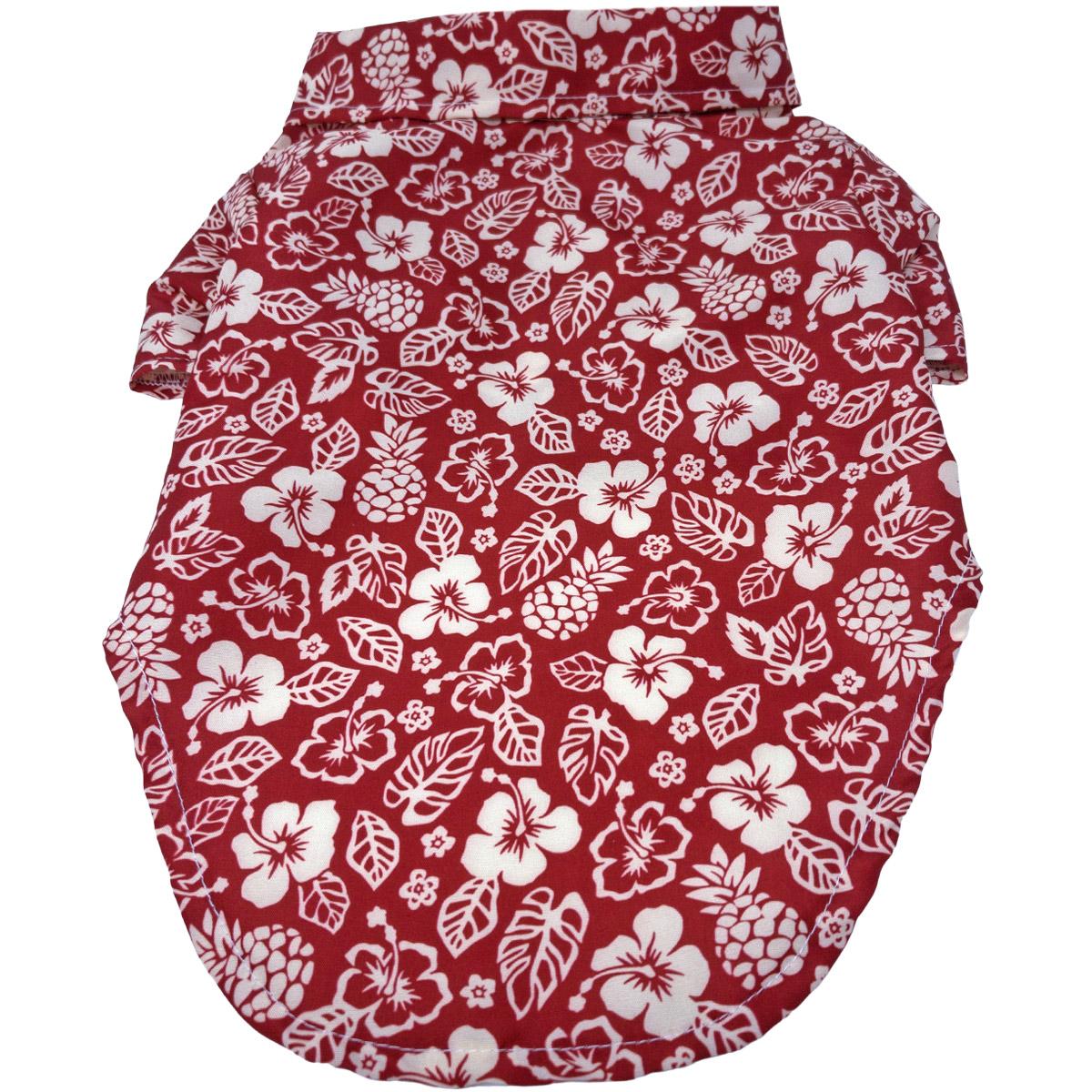 Aloha Red Tropical Dog Shirt