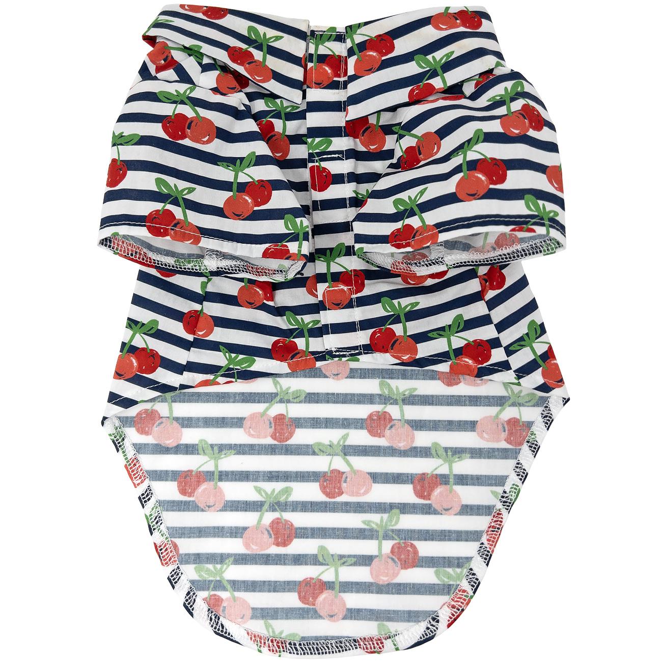 Cherry Stripe Tropical Dog Shirt