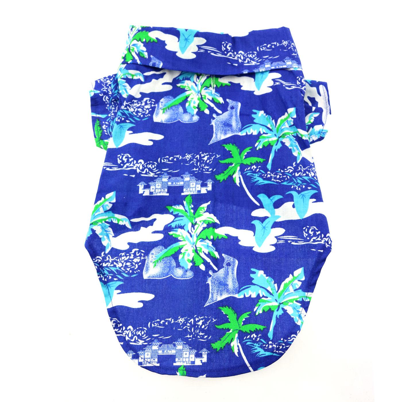 Ocean Blue Palms Tropical Dog Shirt