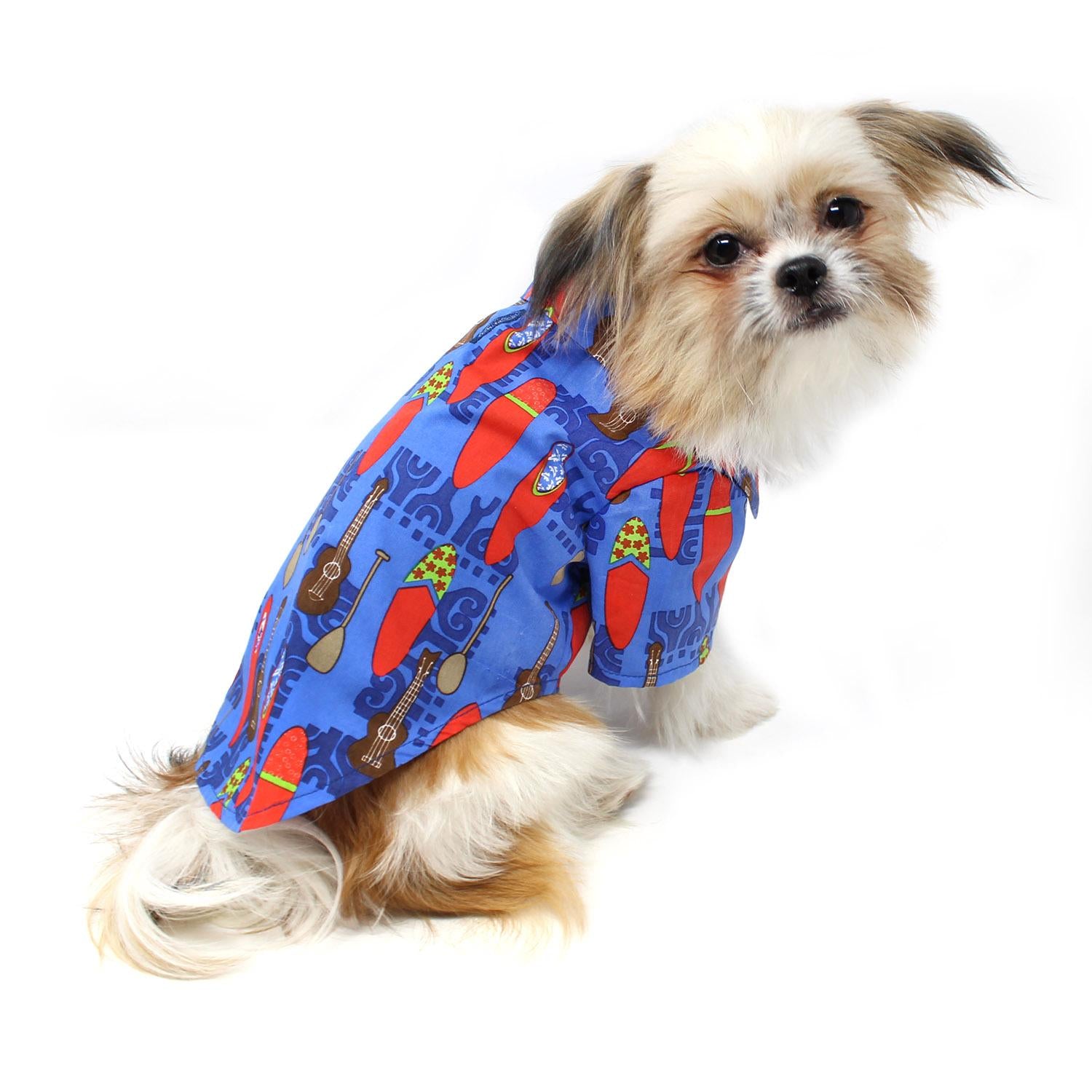 Ukuleles and Surfboards Tropical Dog Shirt