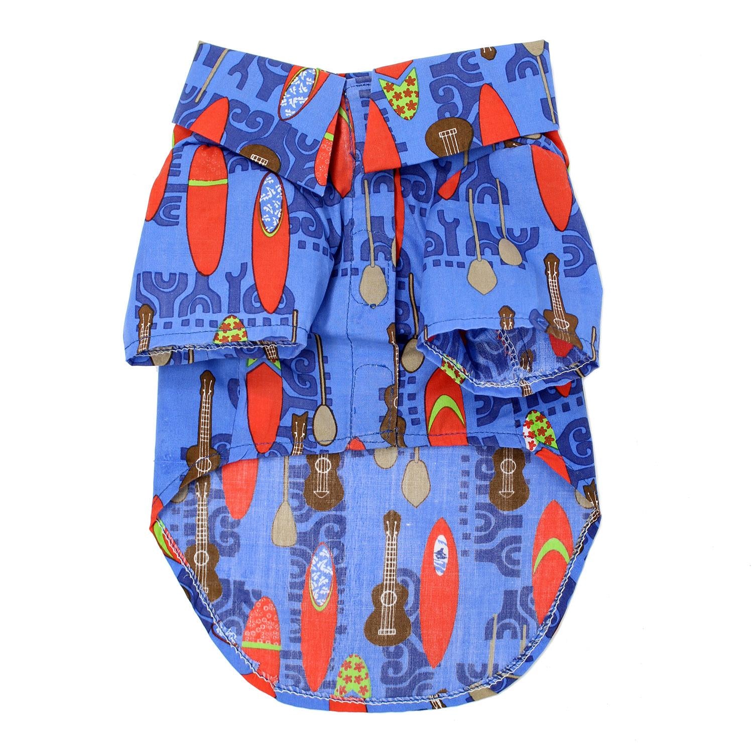 Ukuleles and Surfboards Tropical Dog Shirt