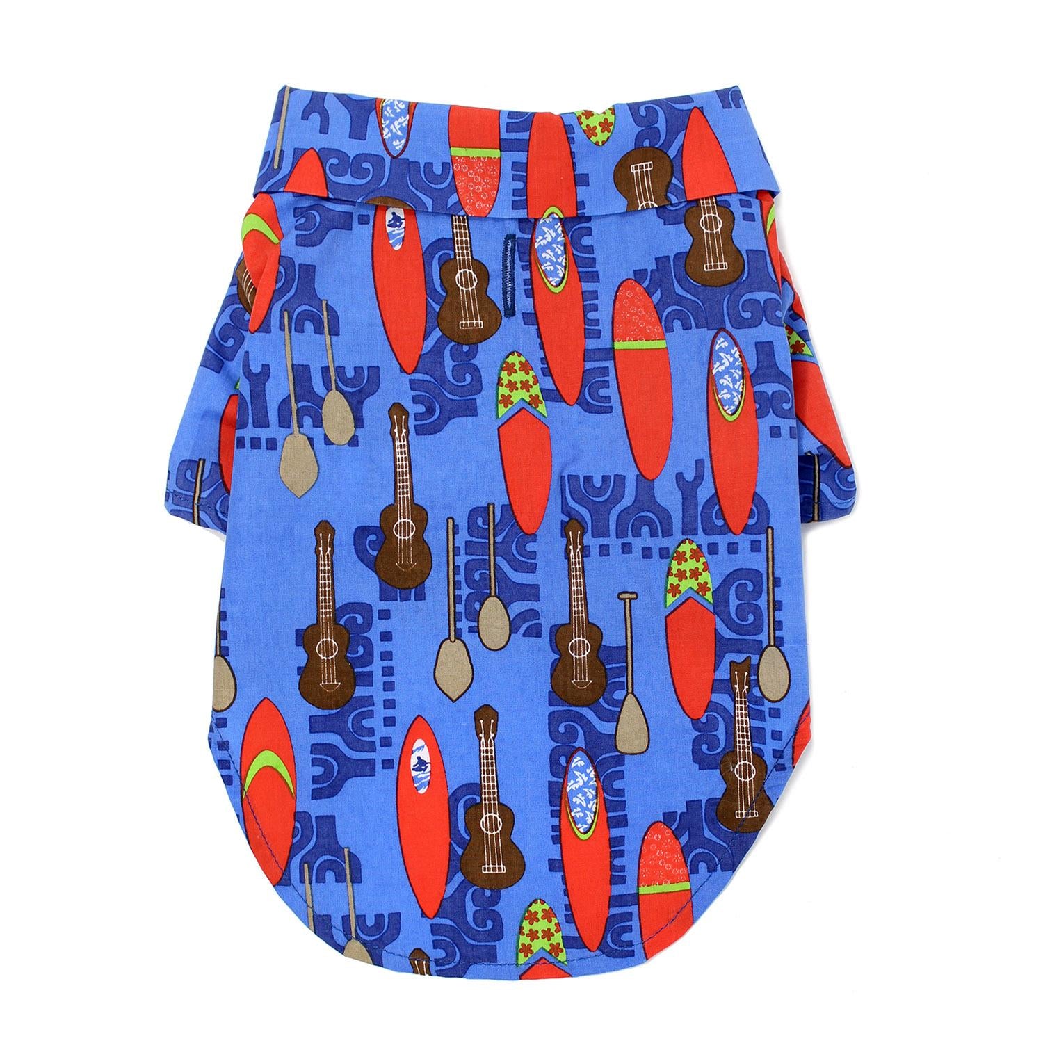 Ukuleles and Surfboards Tropical Dog Shirt