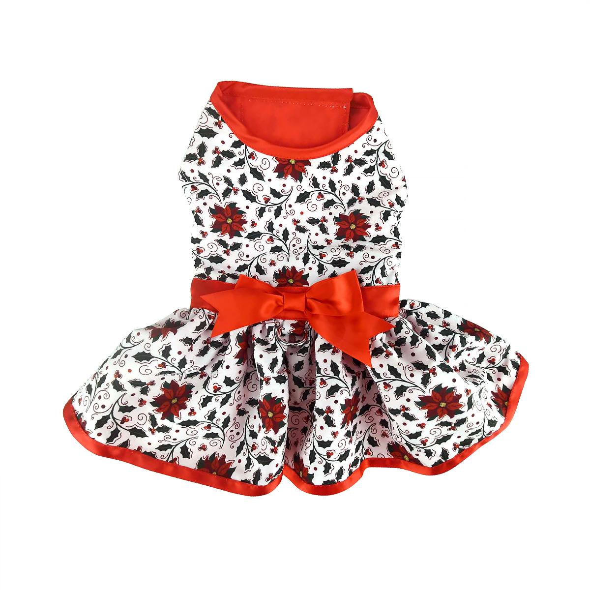 Holly Jolly Harness Dress with Matching Leash