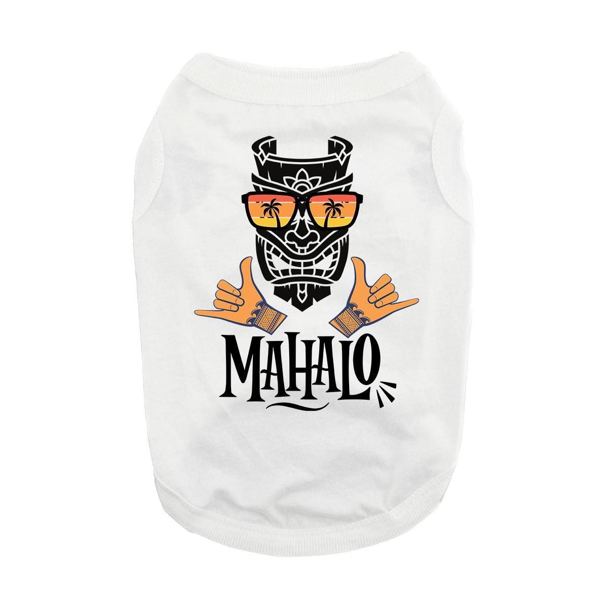 White Mahalo Dog Tank