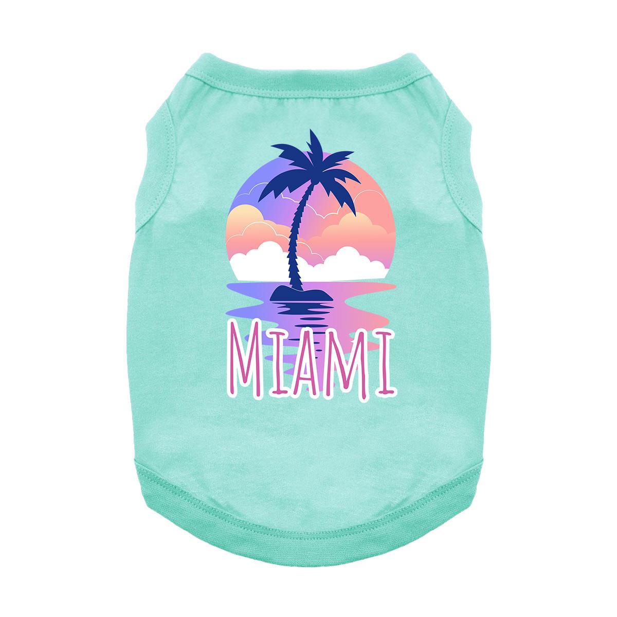 Teal Miami Dog Tank