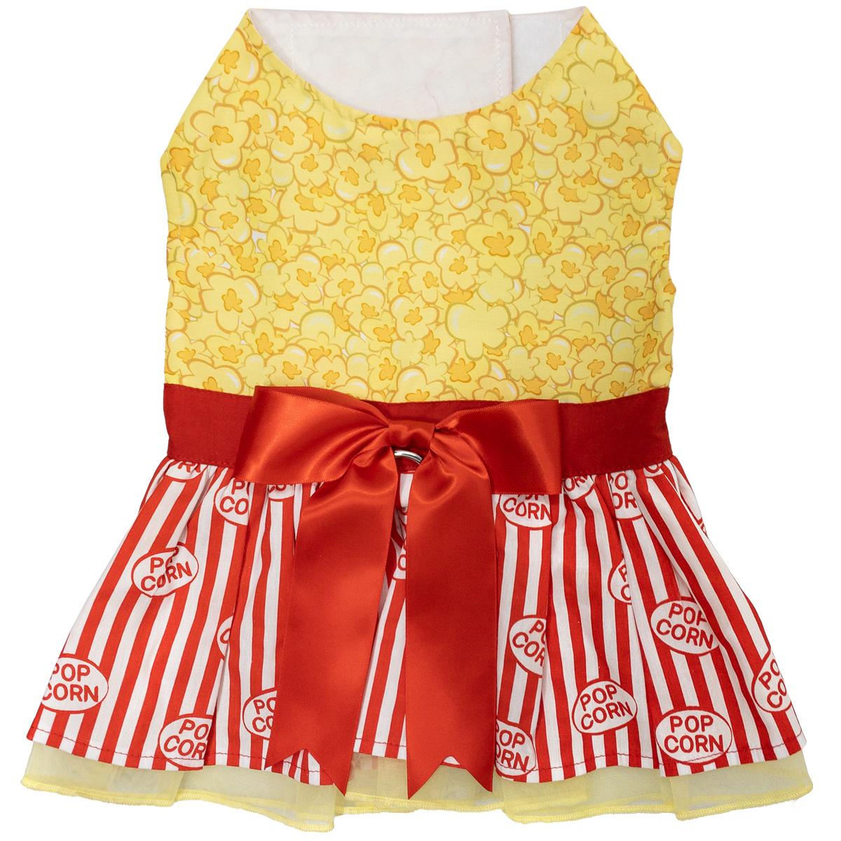 Movie Theater Popcorn Dog Dress With Leash