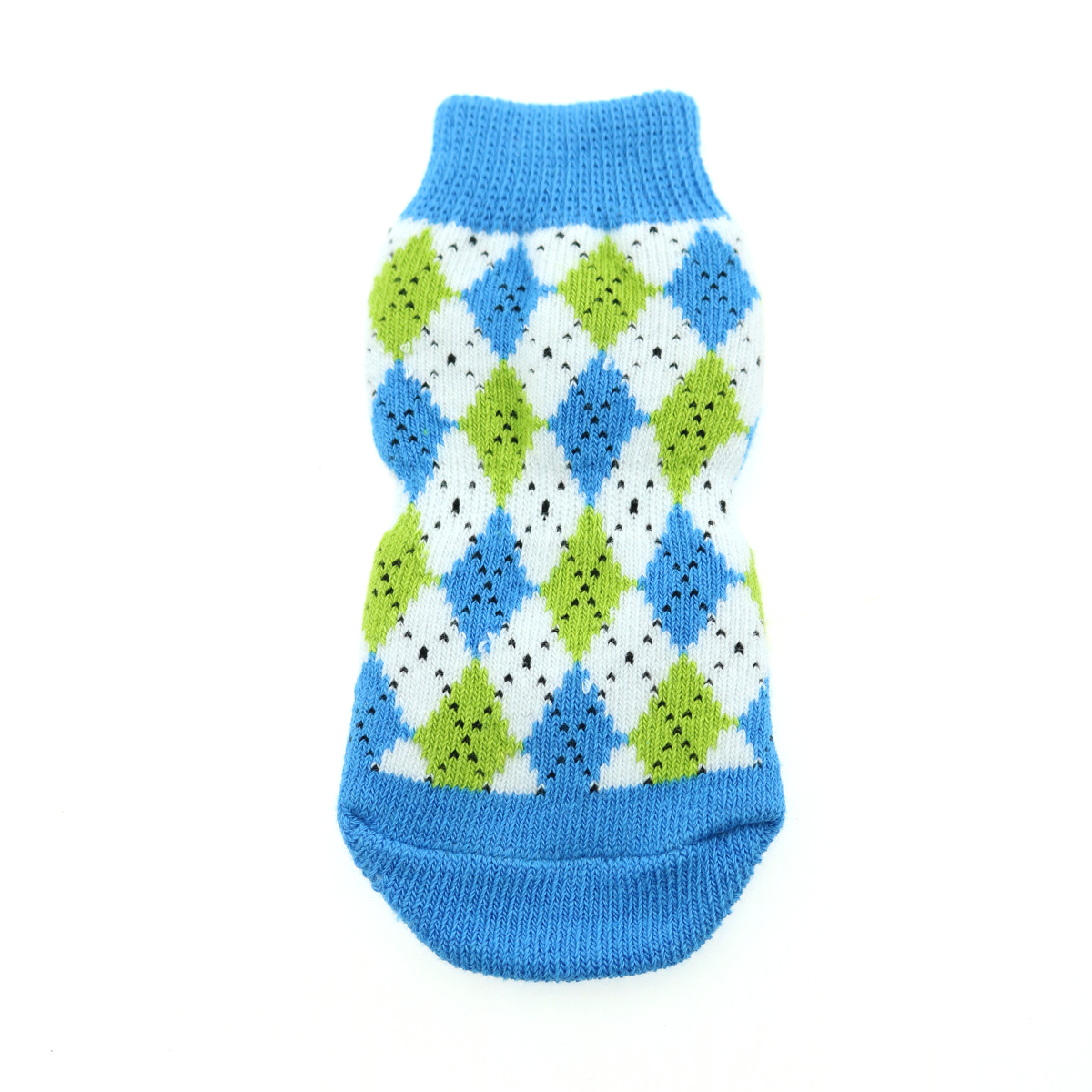 Blue and Green Non-Skid Dog Socks