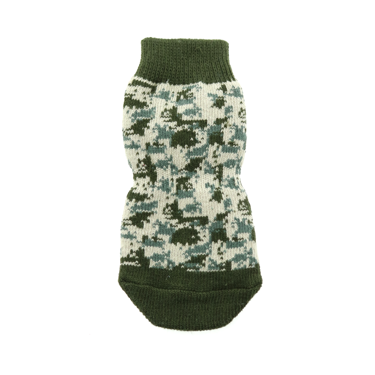 Green Camo Non-Skid Dog Socks