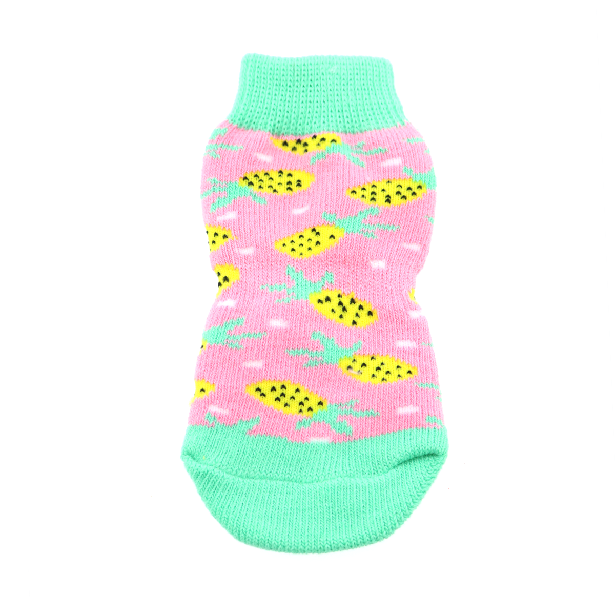 Pink Pineapple Non-Skid Dog Socks