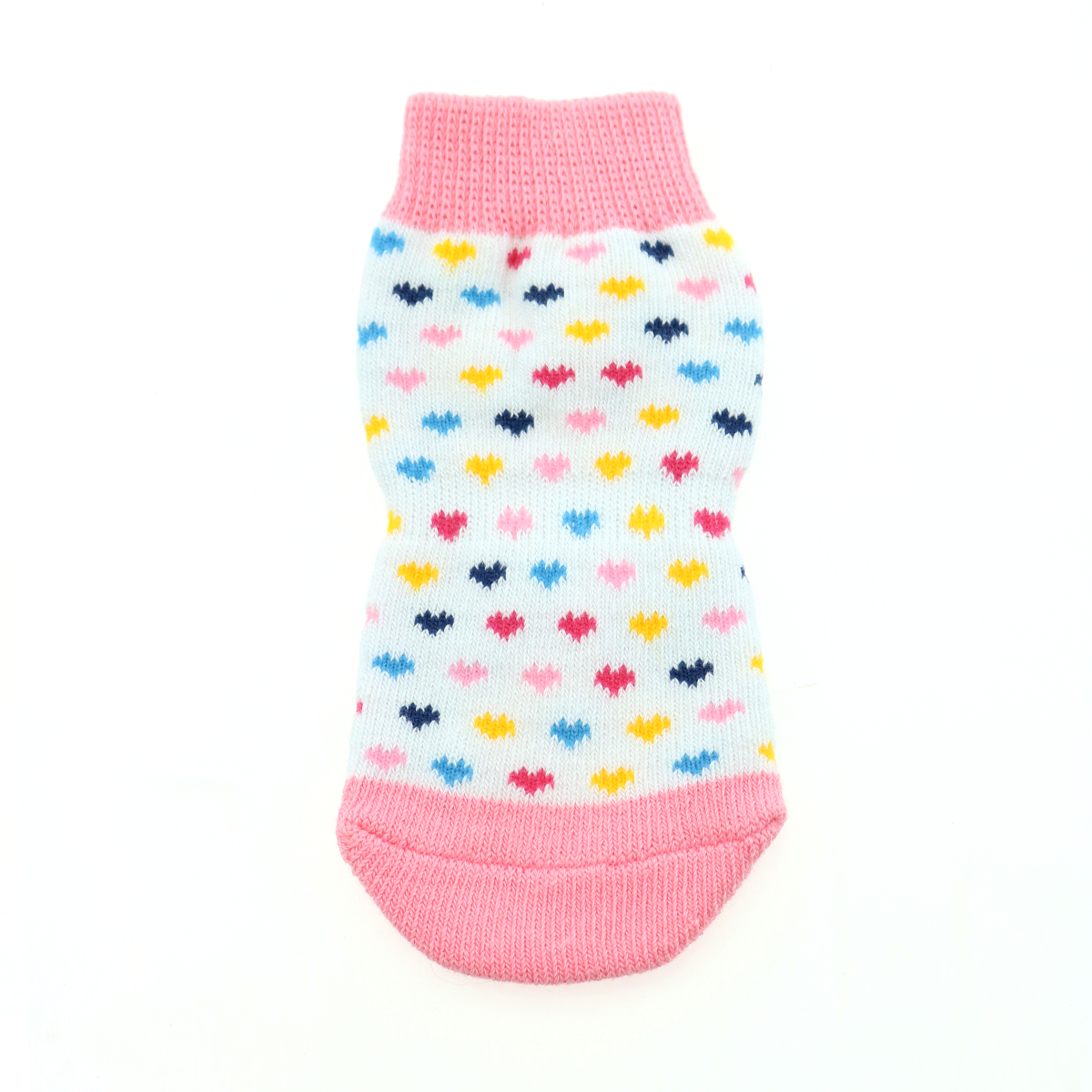 Pink Hearts Non-Skid Dog Socks