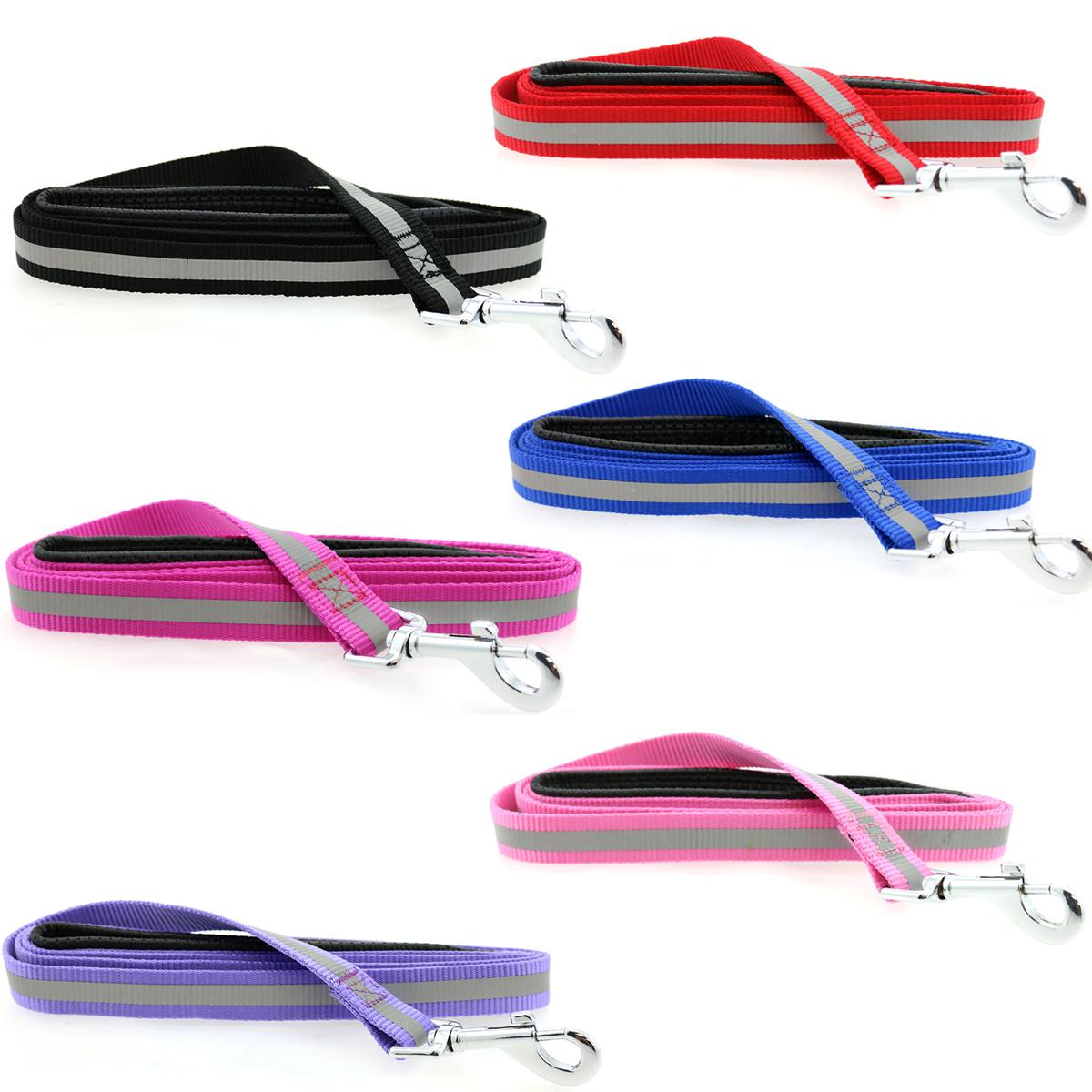 Reflective Nylon Dog Leash (6 Color Options)
