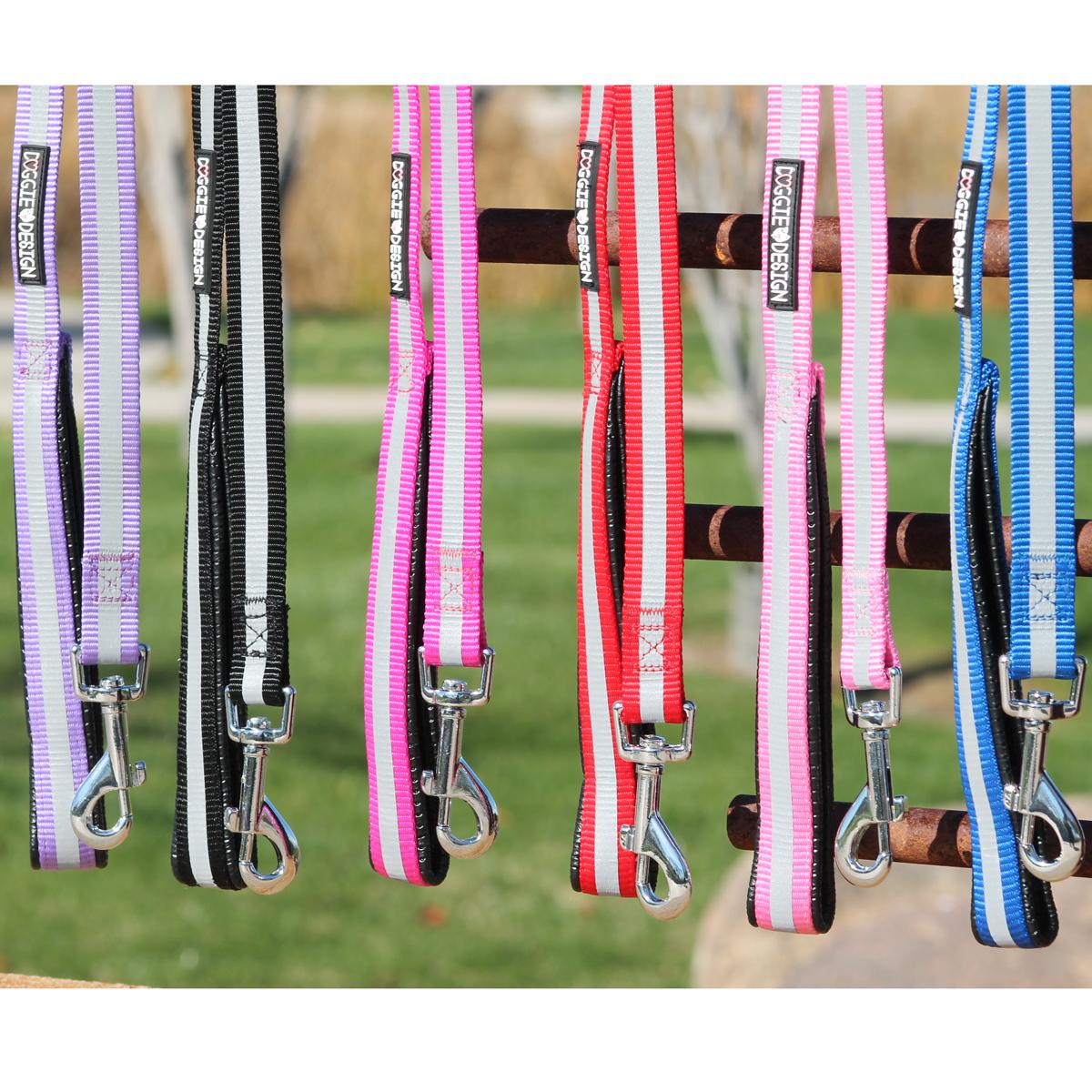 Reflective Nylon Dog Leash (6 Color Options)