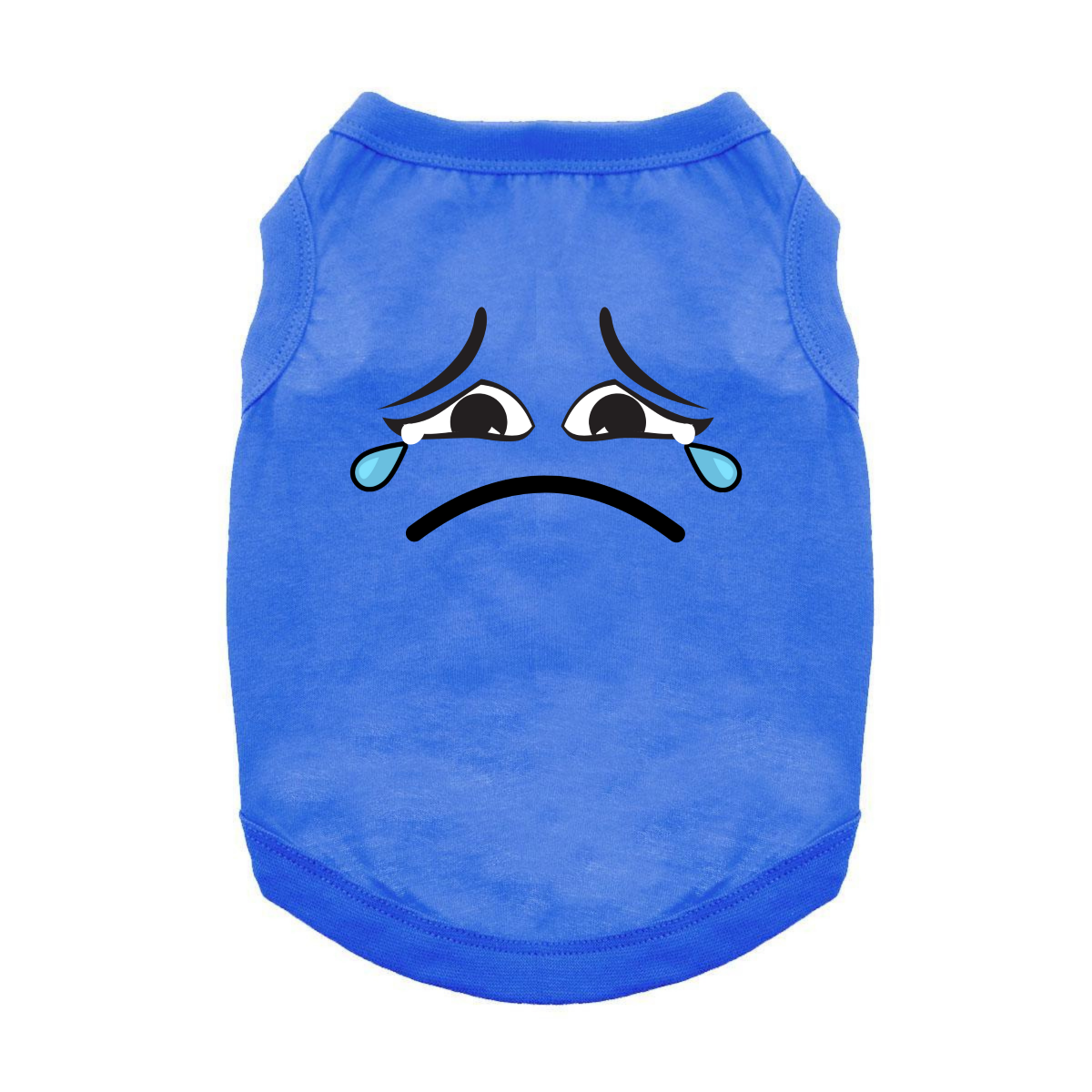 Nautical Blue Sad Face Dog Tank