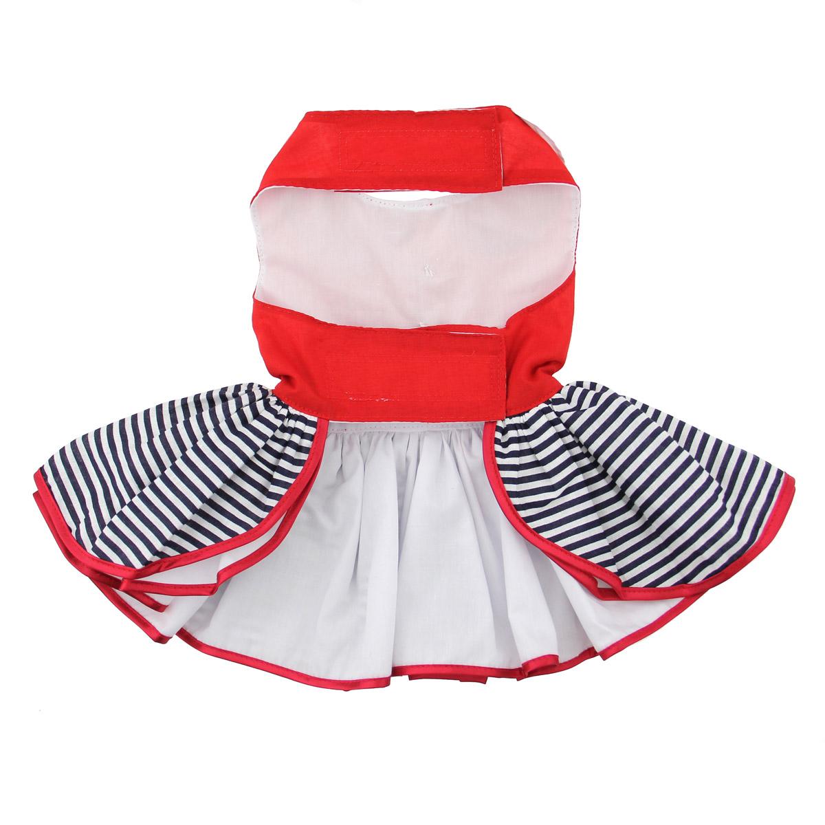 Sailor Girl Dog Dress with Leash