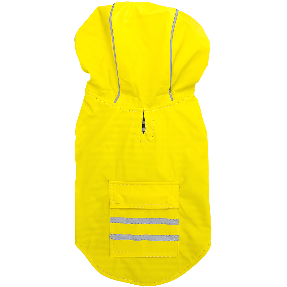 Yellow Dog Raincoat with Striped Lining