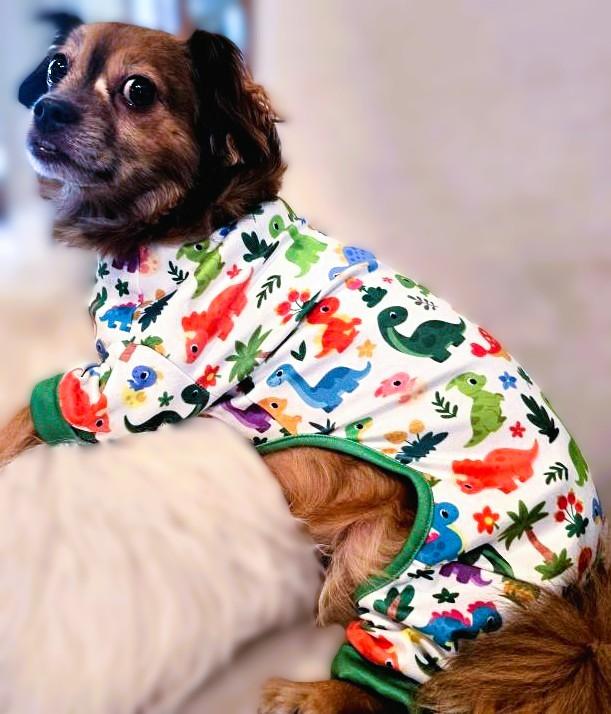 Dinos Soft Dog Pajamas