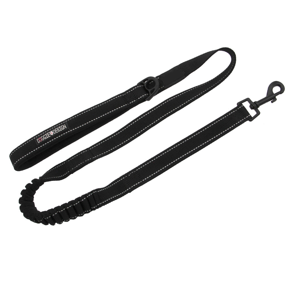 Black Soft Pull Traffic Dog Leash