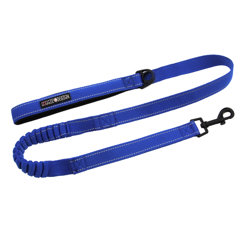 Cobalt Blue Soft Pull Traffic Dog Leash