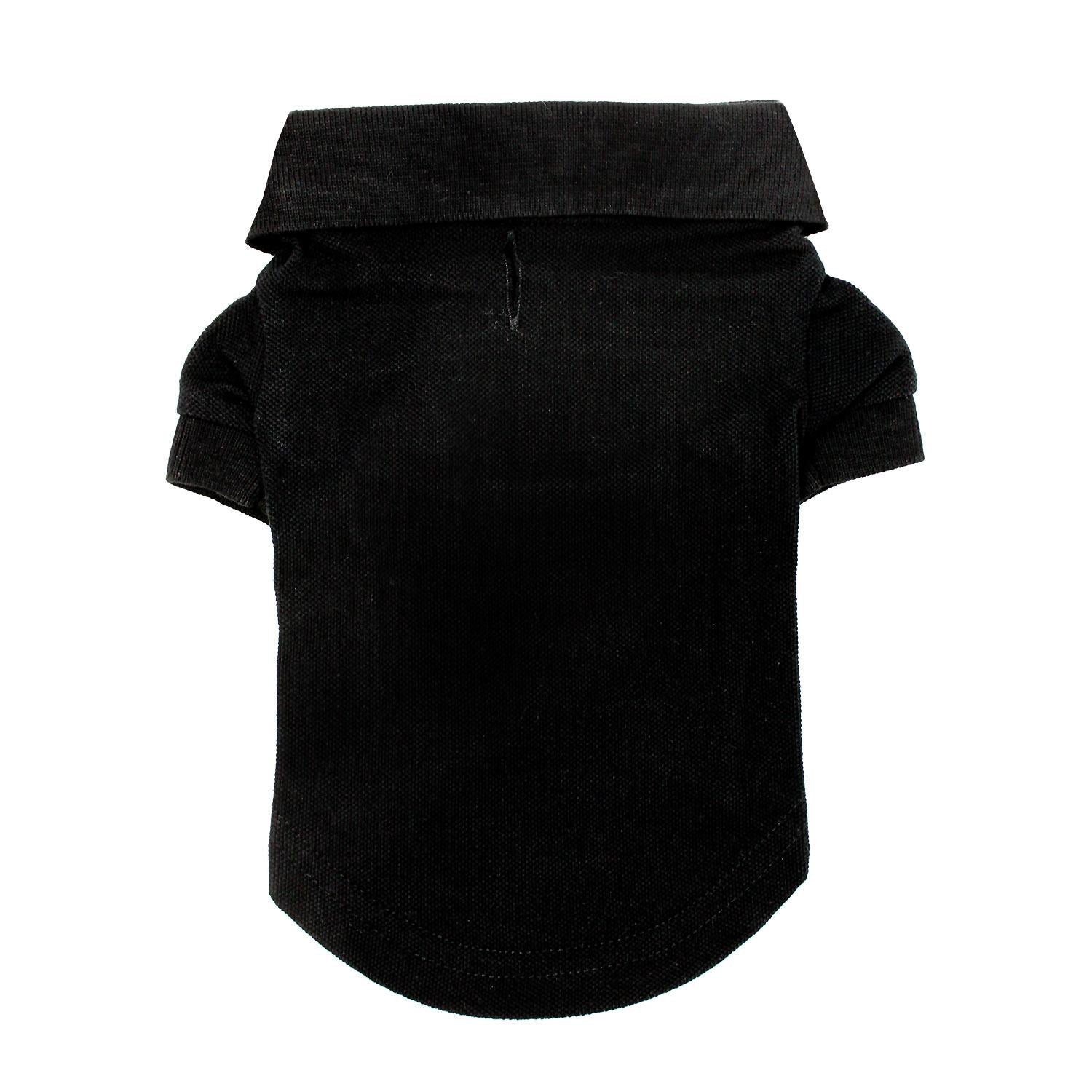 Jet Black Solid Dog Polo