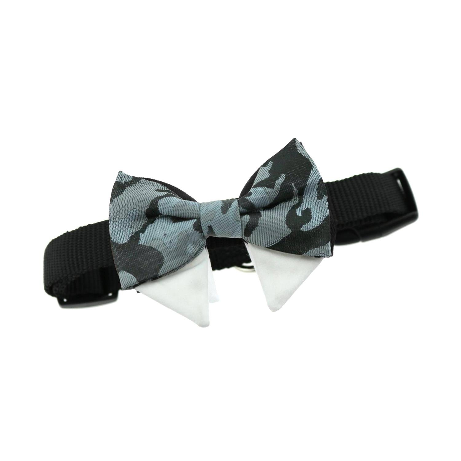 Gray Camo Universal Dog Bow Tie